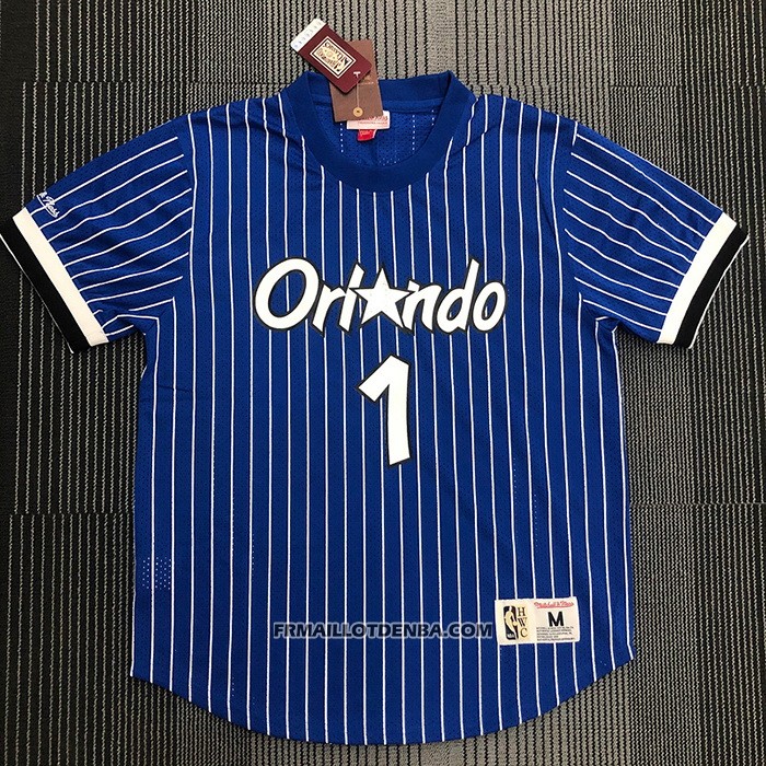 Maillot Manche Courte Orlando Magic Penny Hardaway NO 1 Bleu